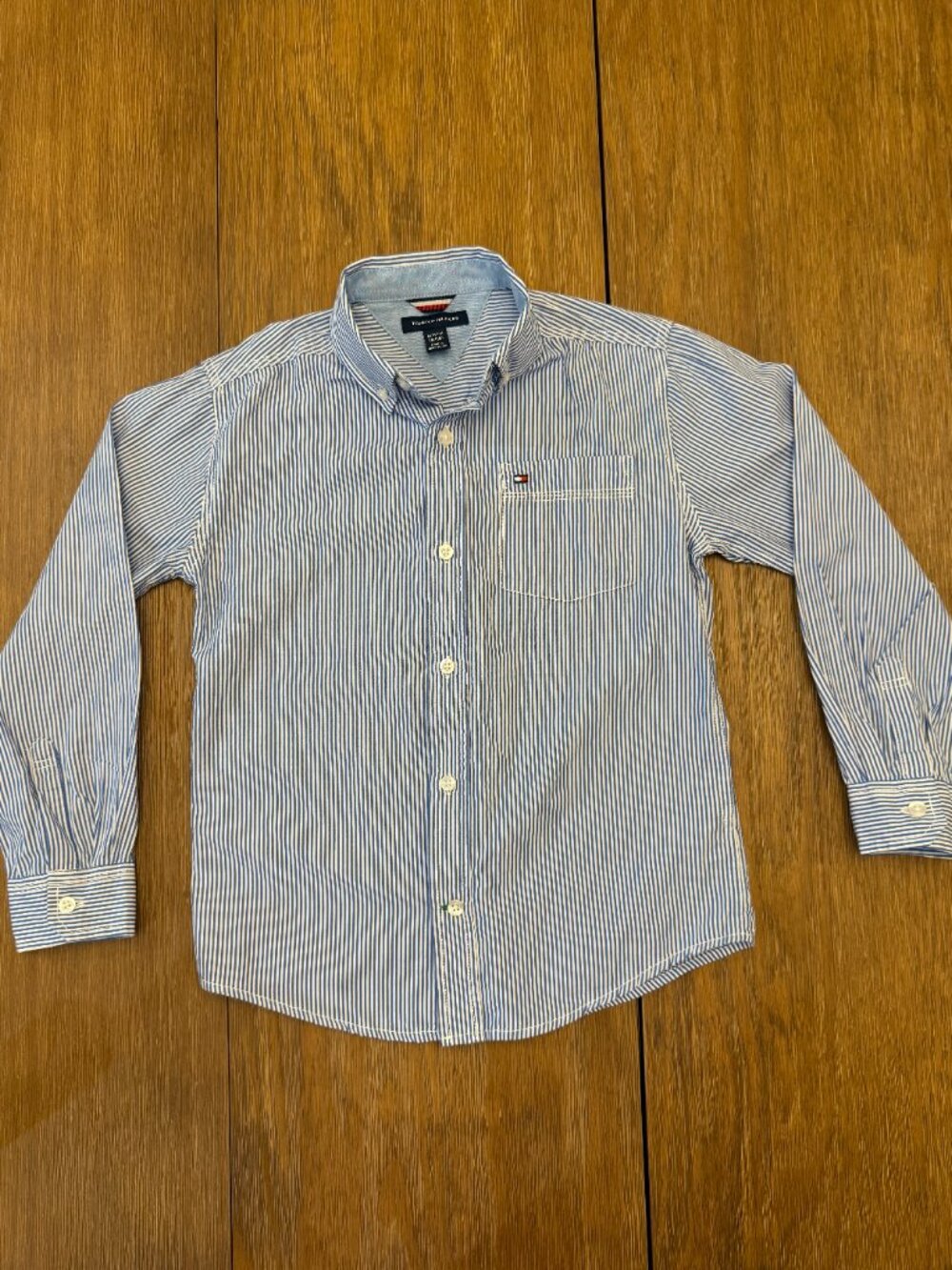 Tommy Hilfiger Boys Striped Button Down Shirt Size 8 NWOT
